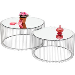 Coffee Table Wire Silver (2/Set)