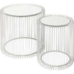 Side Table Wire Silver (2/Set)