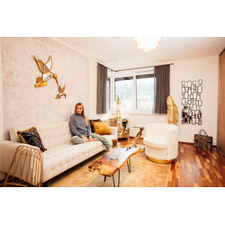 Schlafsofa Milchbar Beige 219cm