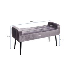 Bank Lofty Grau Schwarz