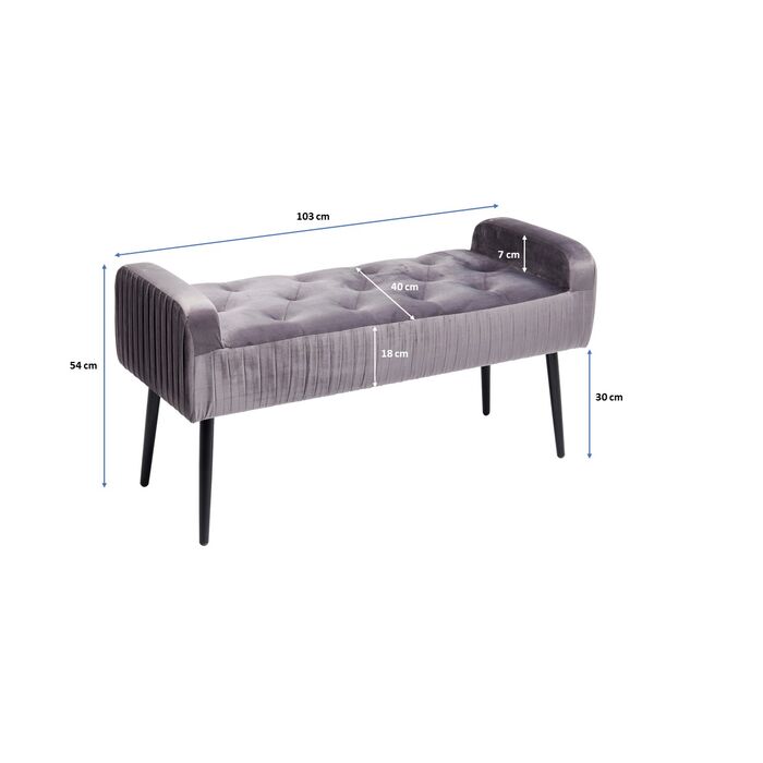 Bank Lofty Grau Schwarz