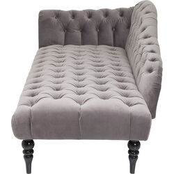 Chaise longue Desire Velvet gris plata