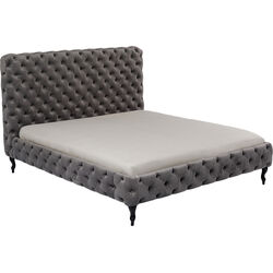 Cama alta Desire gris plata 180x200 cm