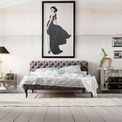 Bed Desire Velvet Silver Grey 200x200cm