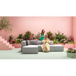 81324 - Ecksofa Infinity Ottomane Grau Links