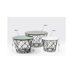 Tables basses East Coast rond (jeu de 3)