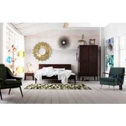 81966 - Wooden Bed Brooklyn Walnut 160x200cm