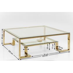 Coffee Table Gold Rush 120x120cm