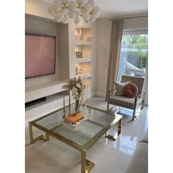 Coffee Table Gold Rush 120x120cm