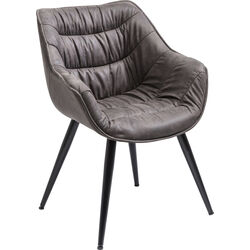 Chair with Armrest Thelma Grey