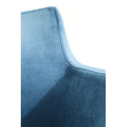 Chaise a. acc. Mode velours pétrole