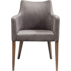Chair with Armrest Mode Velvet Grey