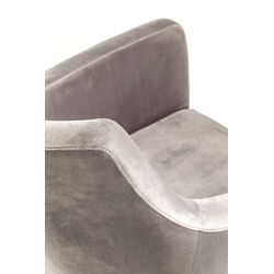 Chaise a. acc. Mode velours gris