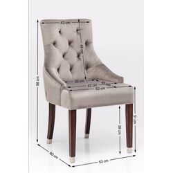 Chair Prince Velvet Grey