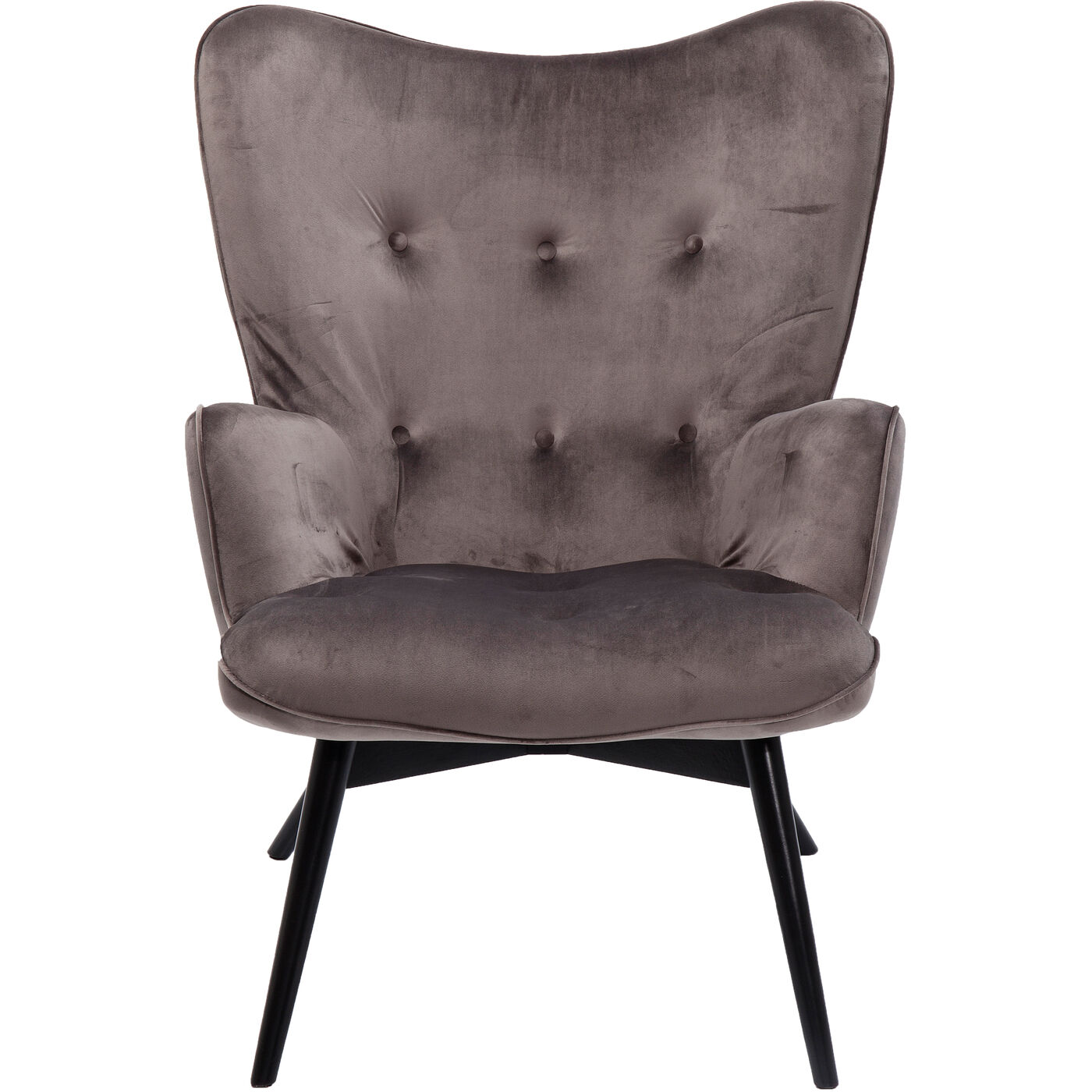 Sillón Black Vicky Velvet gris