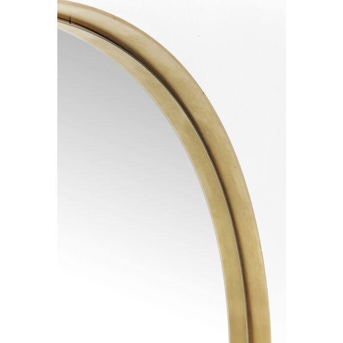 Miroir Curve ronde laiton Ø100cm