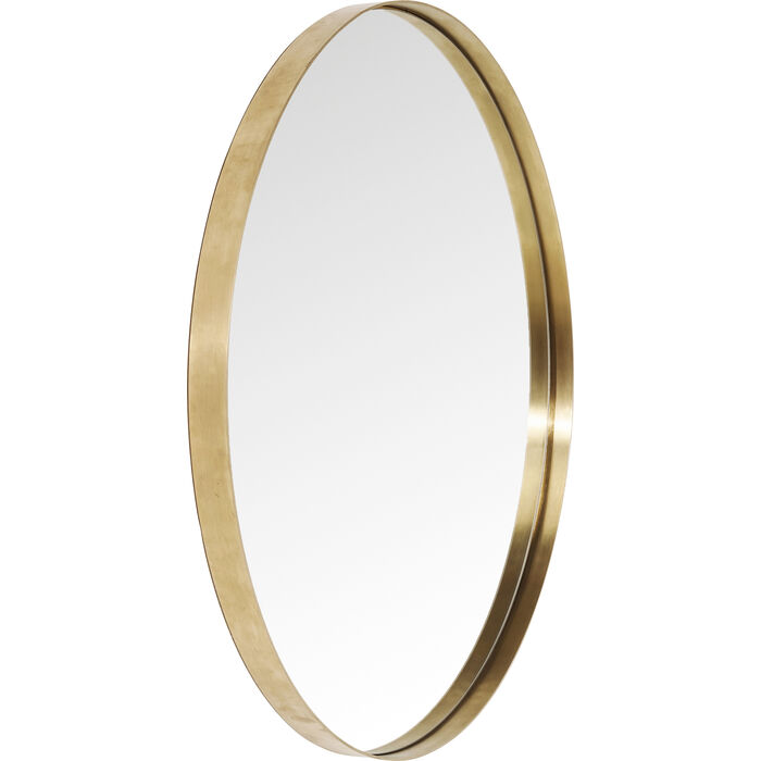 Miroir Curve ronde laiton Ø100cm