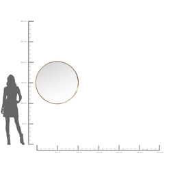 Wandspiegel Curve Round Brass Ø100cm