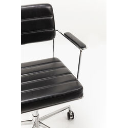 Chaise de bureau pivotante Dottore noir