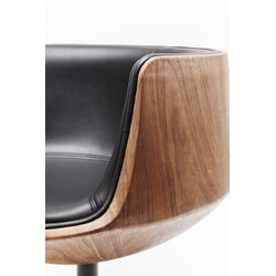 Swivel Armchair Club Walnut