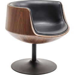 Swivel Armchair Club Walnut