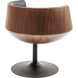 Swivel Armchair Club Walnut