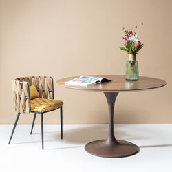 Table Top Invitation Round Walnut Ø120cm