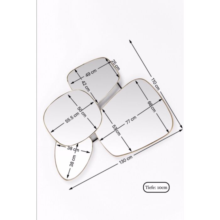 Spiegel Shapes 130x110cm