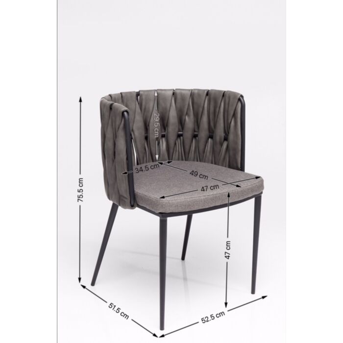 Silla rep Cheerio gris con cojines