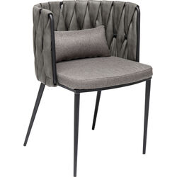 Chair with Armrest Cheerio Grey incl. cushion