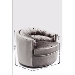 Fauteuil pivotant Music Hall gris