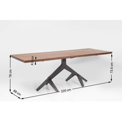 Tisch Roots Dark 220x100cm