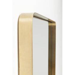 Wall Mirror Curve Rectangular Brass 80x120cm