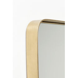 Wall Mirror Curve Rectangular Brass 80x120cm