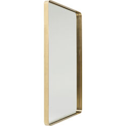 Wall Mirror Curve Rectangular Brass 80x120cm