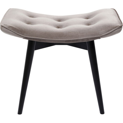 Stool Black Vicky Velvet Grey 46x59cm