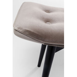 Stool Black Vicky Velvet Grey 46x59cm