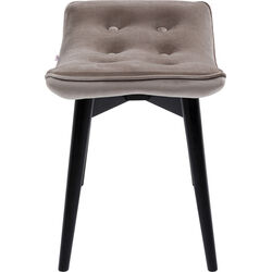 Hocker Black Vicky Velvet Grau 46x59cm