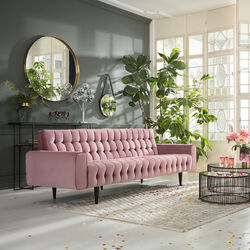 Sofa Milchbar 3-Sitzer Velvet Rose