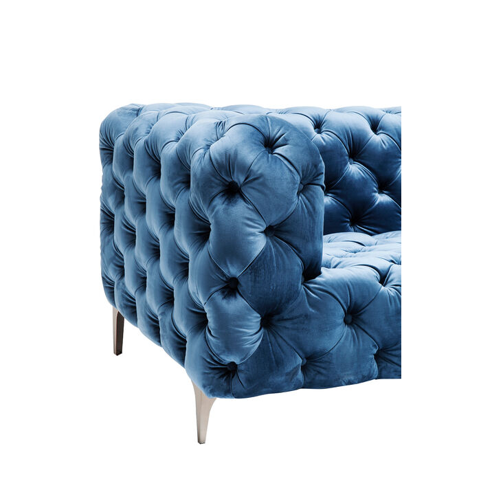 Sofa Look 2-Sitzer Velvet Blau