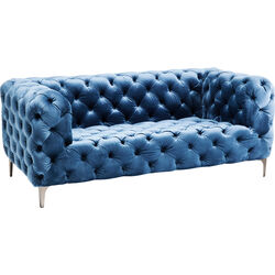 Sofa Look 2-Sitzer Velvet Blau