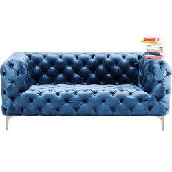 Sofa Look 2-Sitzer Velvet Blau