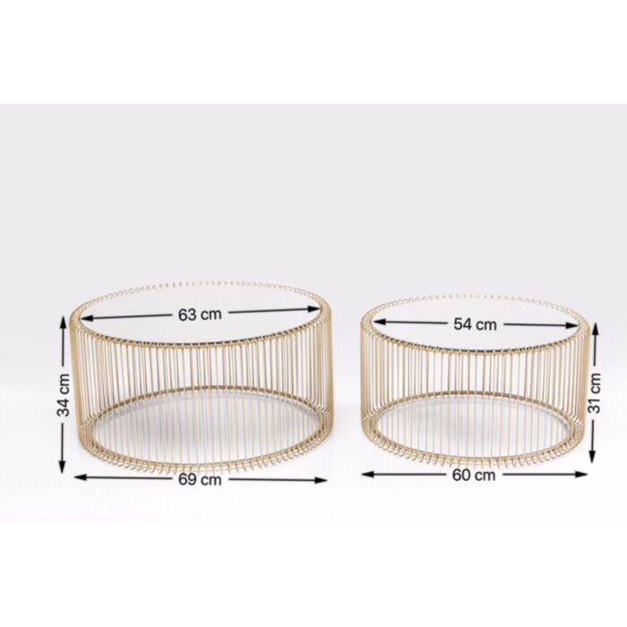 Couchtisch Wire Brass (2/Set)