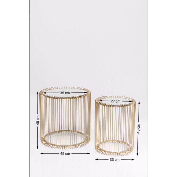 Side Table Wire Brass (2/Set) - KARE Montenegro
