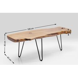 Table basse Aspen nature 106x41