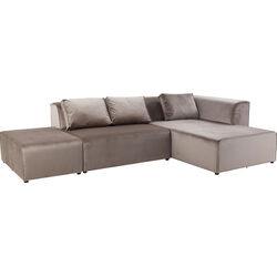 Ecksofa Infinity Velvet Taupe Rechts