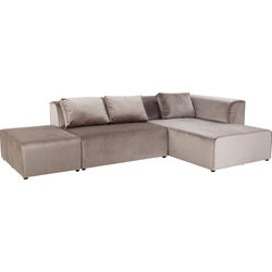 Ecksofa Infinity Velvet Taupe Rechts