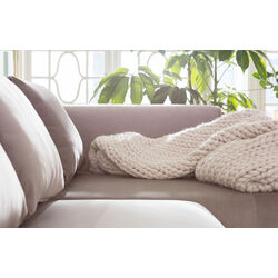 Ecksofa Infinity Velvet Taupe Rechts