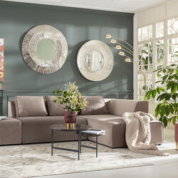 Ecksofa Infinity Velvet Taupe Rechts