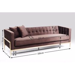 Sofa Loft 3-Sitzer Braun